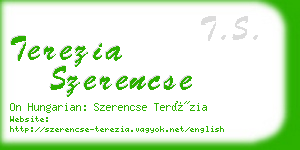 terezia szerencse business card